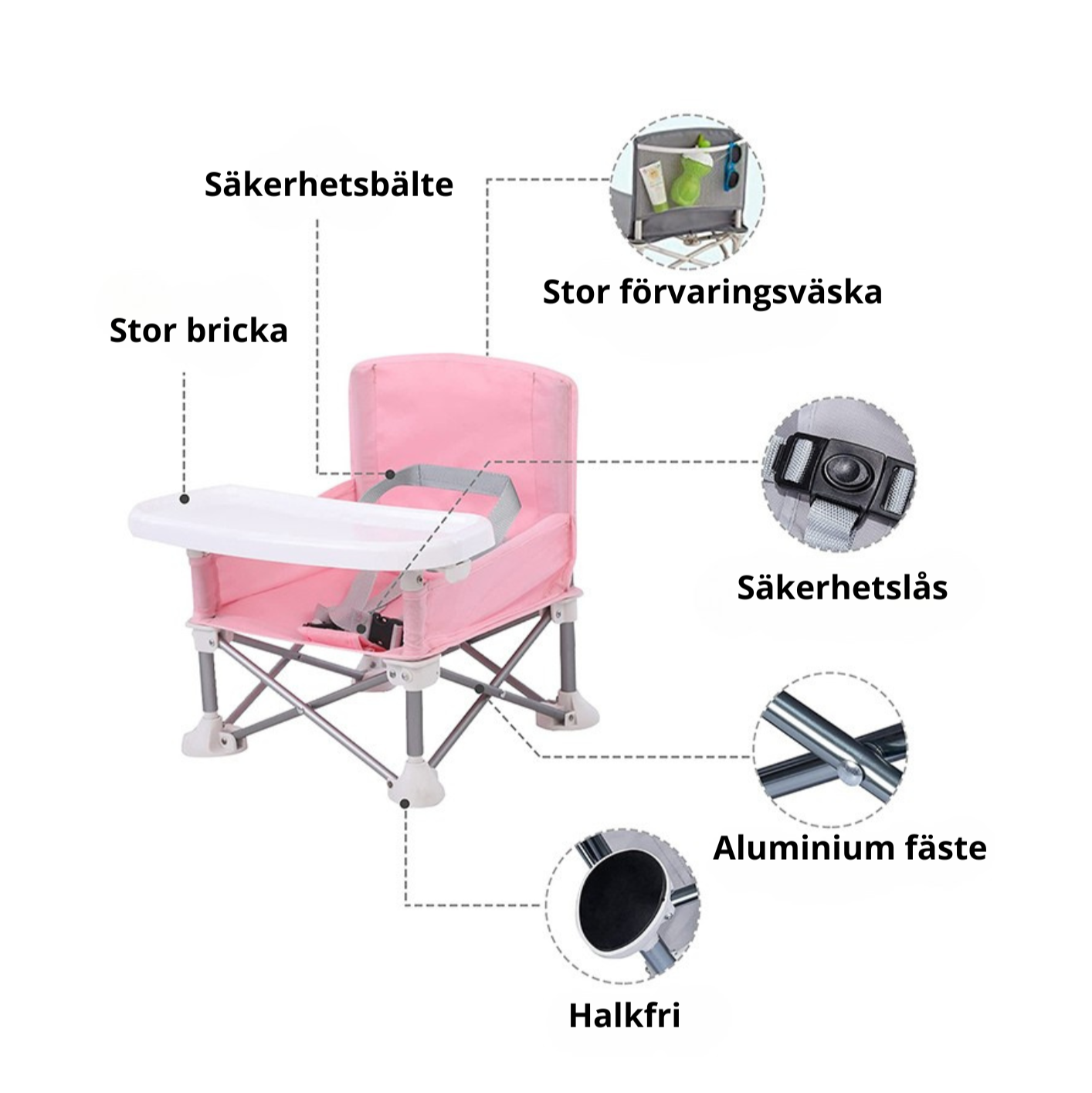 Hopfällbar Matstol